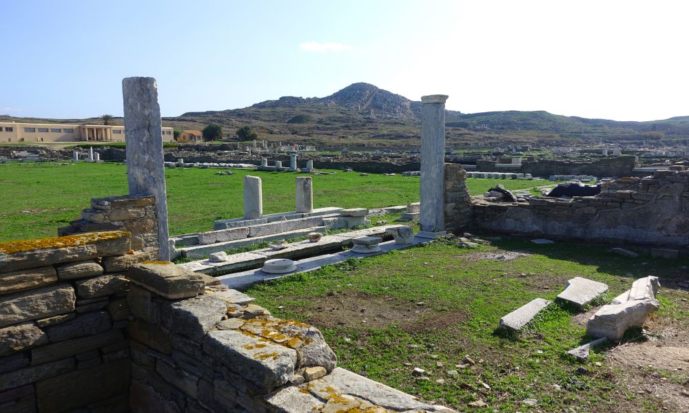 1. Delos Archaeological Museum
One place you simply cannot miss when doing the top tourist attractions in Delos is the Archaeological Museum. This museum contains amazing artifacts from the sites of Delos and will give you a better understanding of the island's long history.
Inside, you will find ancient statues, ceramics, bronzes, and other objects. Even though the collection is not large, it's very impressive. I was amazed by how many precious artifacts they managed to fit into the space. And this goes for all nine rooms of the museum, which are packed with amazing things. 
You can easily spend an hour or two here, marveling at the fabulous exhibits they hold. The museum is small and not too crowded either, so getting up-close and personal with the artifacts is easy. It's by far my favorite museum in Greece and one I would recommend to anyone who wants to learn more about the history of Delos and its culture
